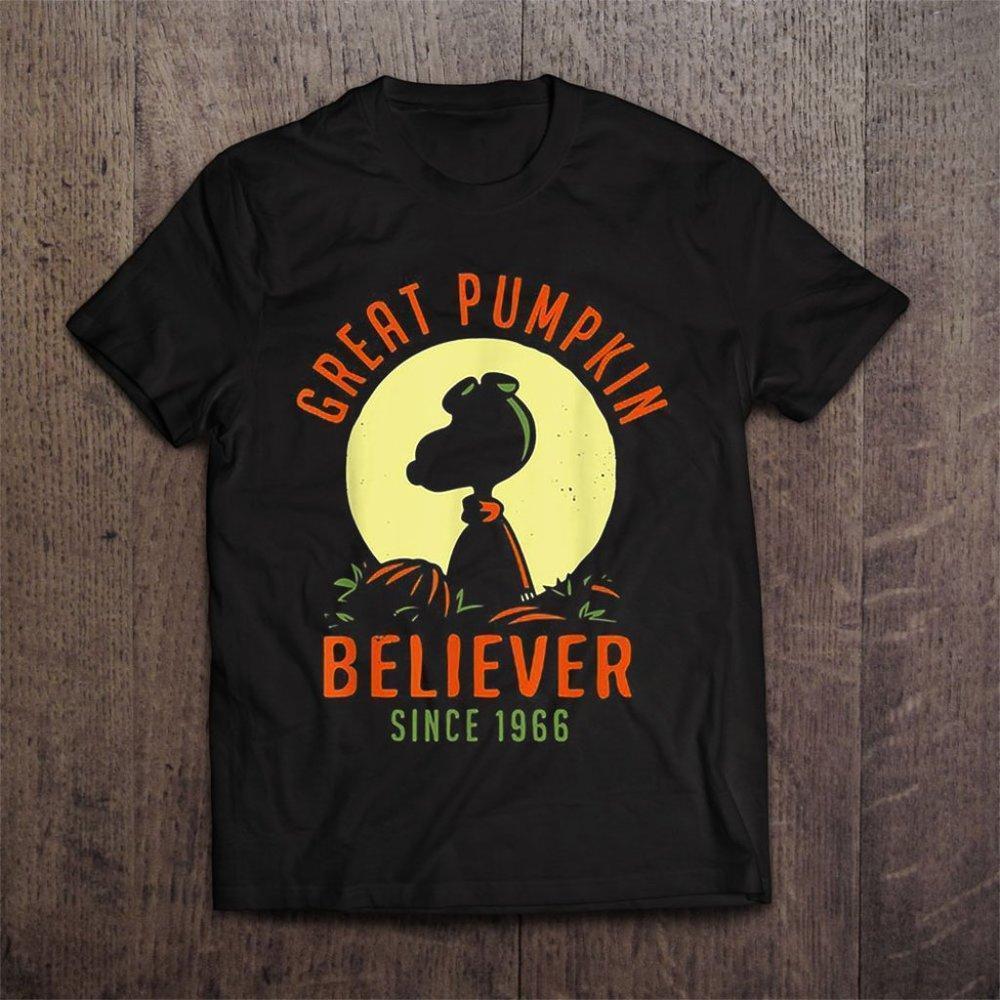 Peanuts Great Pumpkin Believer Since 1966 Halloween Gift Unisex Tee